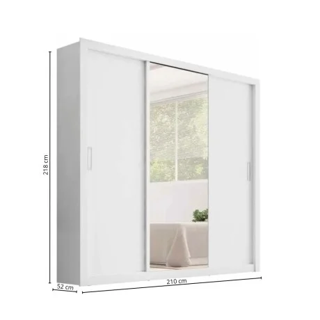 Ropero puertas corredizas - Blanco en Blanco - Roperos y placares, Uruguay | La Cueva Muebles, vista 8