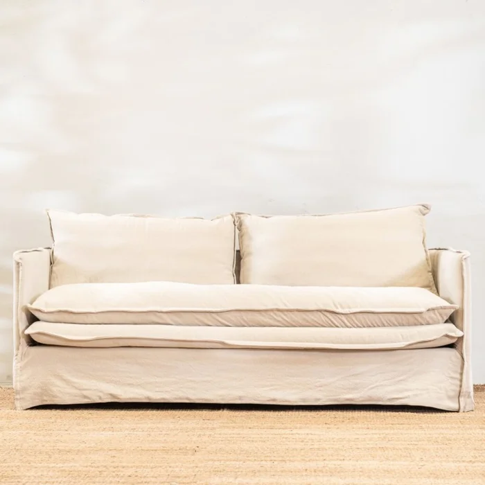 Sillón Manu 3 Cuerpos Beige en Beige - Sillones y sofás, Uruguay | Aihaus