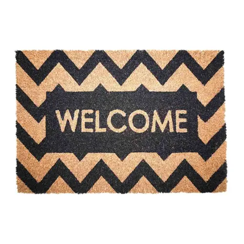 FELPUDO DE COCO 40X60CM H.1.5CM WELCOME ZIGZAG - Textiles, Uruguay | Decohogar