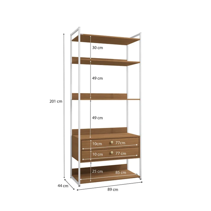 Closet Abierto Modular P49 - Linea Industrial en Madera natural - Roperos y placares, Uruguay | Balton, vista 7
