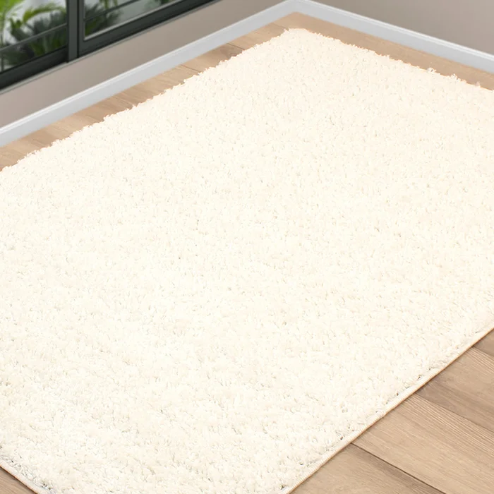 Alfombra Shaggy Magnolia Lisa 160×235 en Blanco - Alfombras, Uruguay | Tiendas Montevideo
