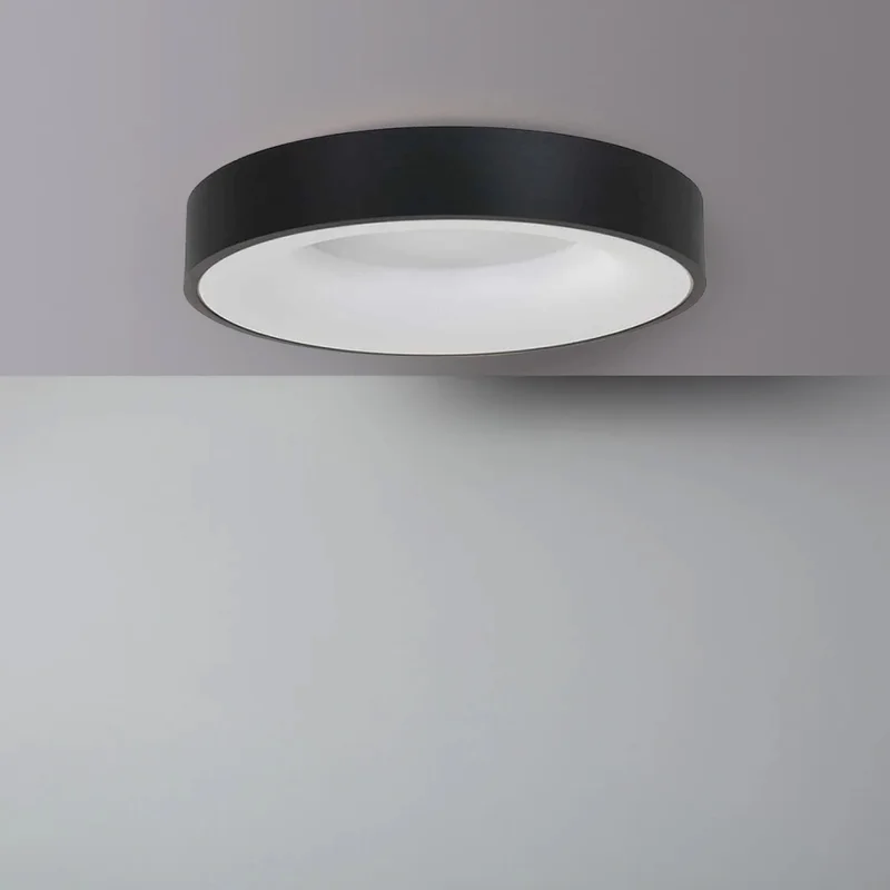 Plafon LED Redondo Philadelphia 24W 45 cm Negro en Negro - Lámparas colgantes, Uruguay | Serlux, vista 4