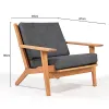 POLTRONA LOTUS ACQUABLOCK NEGRO 93x87x86CM JATOBA - Muebles para el exterior, Uruguay | Vinibel, vista 3 de 5