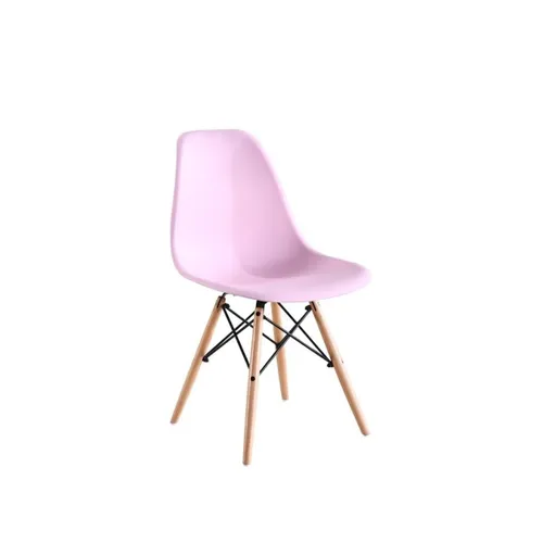 SILLA NIÑO EAMES DKR PP Y MADERA ROSA en Rosa - Sillas, Uruguay | Decohogar
