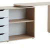 Escritorio LANGAGER 41-107x107-165 gir color roble nat en Roble/blanco - Escritorios y sillas de escritorio, Uruguay | JYSK, vista 4 de 5