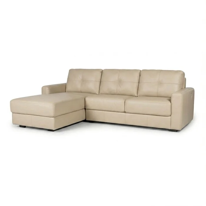Rinconera Como - Cuero Básico - 2 + Chaise izquierdo - Arena en Beige - Sillones y sofás, Uruguay | NYR