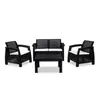 Juego de Jardín Santorini - 2 cuerpos, 2 butacas y mesa - Negro en Negro - Muebles para el exterior, Uruguay | NYR, vista 2 de 8