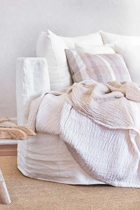 SILLON LUNA - OVAL - LINO BLANCO en Blanco - Sillones y sofás, Uruguay | La Iberica, vista 4