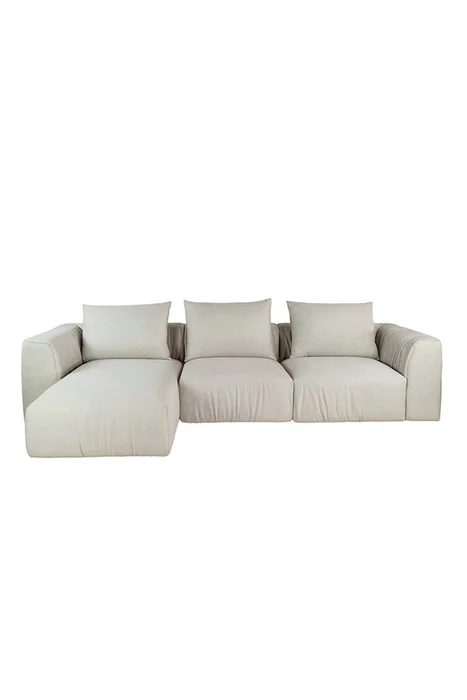 SOFA CORSO CHAISE IZQUIERDO 296X105X80CM TELA BEIGE - Sillones y sofás, Uruguay | Vinibel