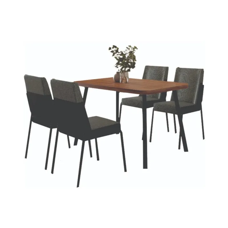 Juego de Comedor Star Rectangular 4 sillas en Gris - Sillas, Uruguay | Ecowood