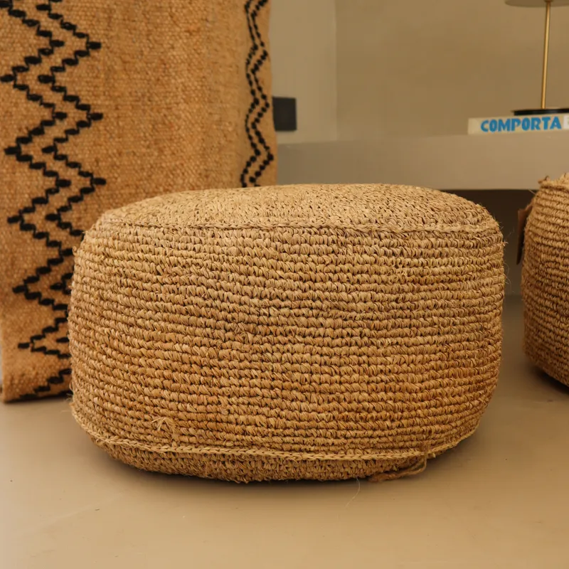 Puff Ibiza en Madera natural - Butacas, banquetas y puffs, Uruguay | Casakos