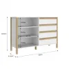 Comoda Combinado Madera 2P, 4C Blanco/Miel - Cómodas, Uruguay | Que Sal Muebleria, vista 2 de 5