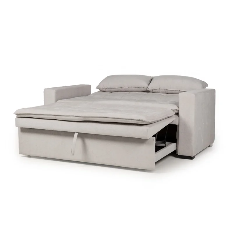 Sofá Cama Londres - Tela Microfibra - TC1009 (Plata) en Gris - Sillones y sofás, Uruguay | Nyr, vista 4