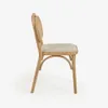 Silla Doriane de madera maciza - de roble acabado natural y asiento de tela en Madera natural - Sillas, Uruguay | Kavehome, vista 8 de 9