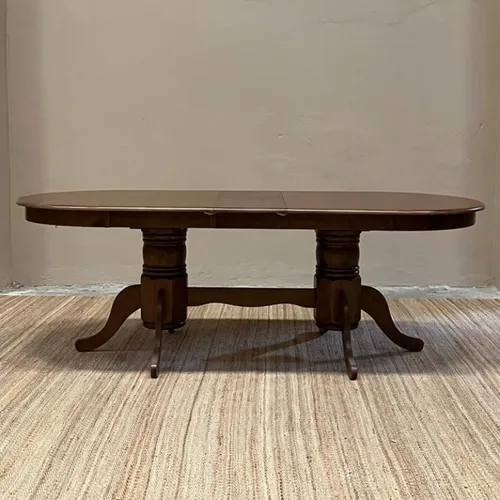 Mesa Oval Extensible Brighton en Madera natural - Mesas de comedor, Uruguay | Satec