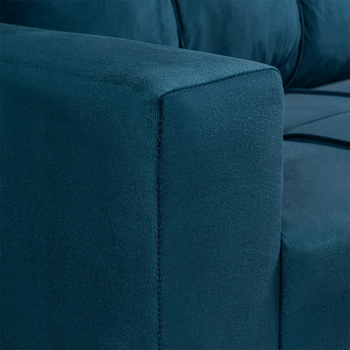 Sillon Sofa Esquinero Living 5 Cuerpos Tapizado Tela en Azul - Sillones y sofás, Uruguay | Soy Hogar, vista 3
