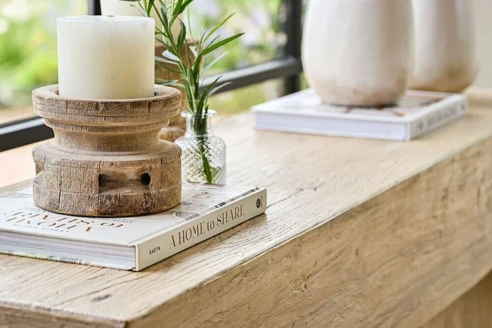 MESA DE ARRIMO / CONSOLA TAURET - 1.80 MTS en Madera natural - Bibliotecas, Uruguay | La Iberica, vista 16