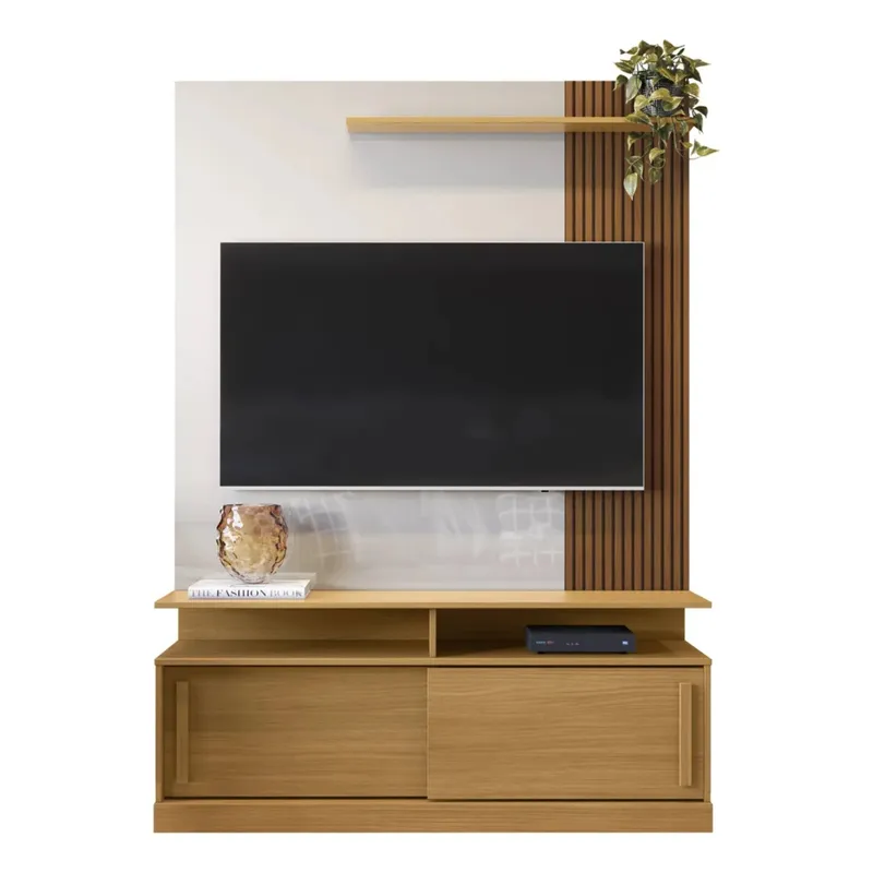 Rack TV Chicago - Blanco en Blanco - Muebles para TV, Uruguay | Nario Hogar