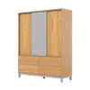 Ropero 3 Puertas - Madera Maciza Pino/Gris - Square en Multicolor - Roperos y placares, Uruguay | Rústico Hogar, vista 1 de 5