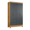 Ropero 4 Puertas 2 Cajones Armario Placard Con Estantes Freijo Gris - Roperos y placares, Uruguay | Muebles Express, vista 1 de 5