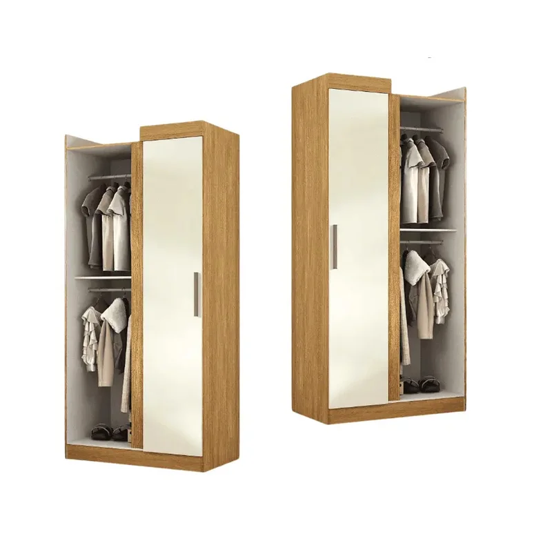 Ropero Placard Modular 1 Puerta Con Estantes 100% Mdp en Madera natural - Roperos y placares, Uruguay | Soy Hogar, vista 3