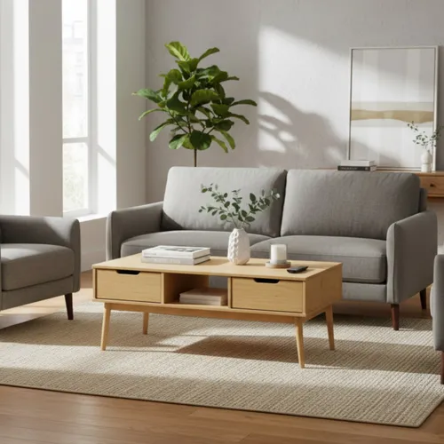 Mesa de Living Nordica - Roble en Marrón - Mesas de living, Uruguay | Rústico Hogar