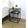 MESA AUX 2 NIVELES 37.5X37.5X50.5CM METAL NEGRO en Negro - Mesas de comedor, Uruguay | Decohogar, vista 2 de 3