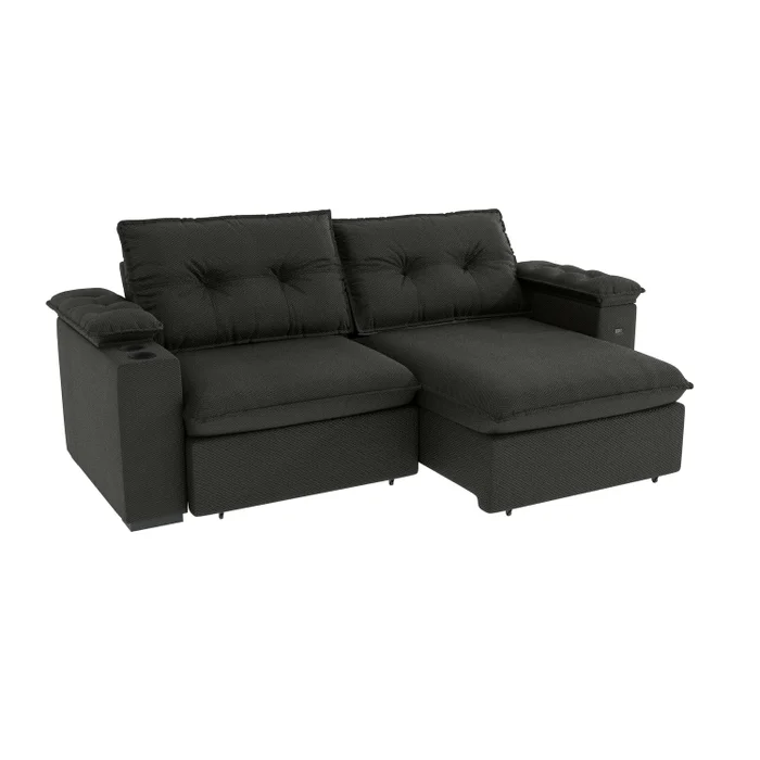 Sofa Zandon 260CM - Retractil/Reclinable en Lino Arena A085 - Sillones y sofás, Uruguay | Balton, vista 28