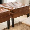BANQUETA / OTOMANO - CUERO ITALIANO ENVEJECIDO en Marrón - Butacas, banquetas y puffs, Uruguay | La Iberica, vista 1 de 9