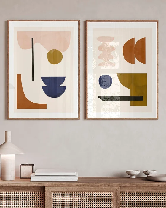 Abstractos Neutros - Tonos Tierra N.01 en Multicolor - Láminas, Uruguay | La Cuadrería