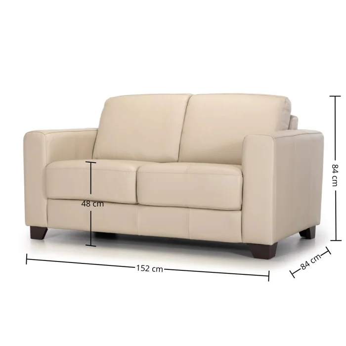 Sofá Napoli - Cuero Básico - 2 cuerpos - Arena en Beige - Sillones y sofás, Uruguay | NYR, vista 3