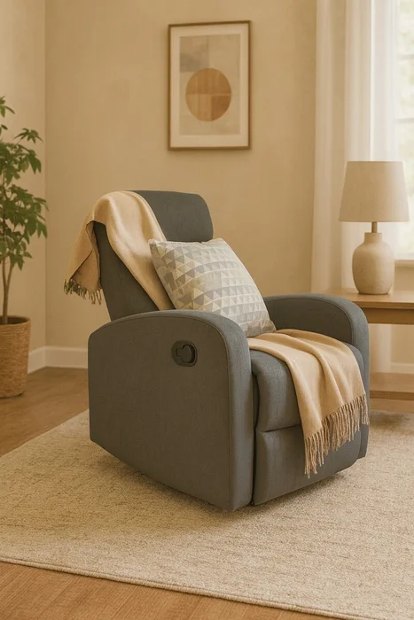 Reclinable Fine 1 cuerpo, grafito — Serra Amoblamientos en Gris - Sillones y sofás, Uruguay | Serra Amoblamientos