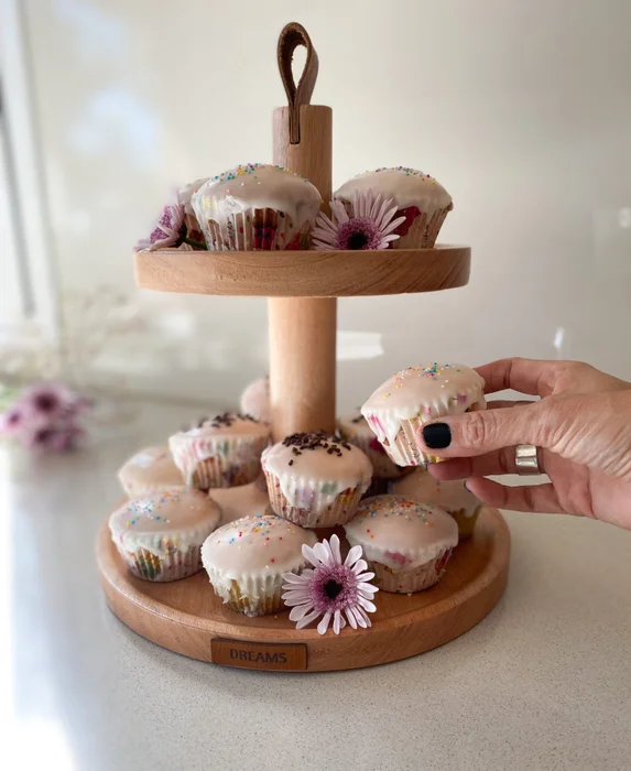 Soporte Doble Plato para Muffins en Madera natural - Decoración, Uruguay | Dreams On Time, vista 14