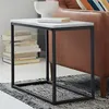 MESA LATERAL METAL/MARMOL 70x35x58CM BLANCO/NEGRO en Multicolor - Mesas de arrimo, Uruguay | Koz, vista 2 de 4