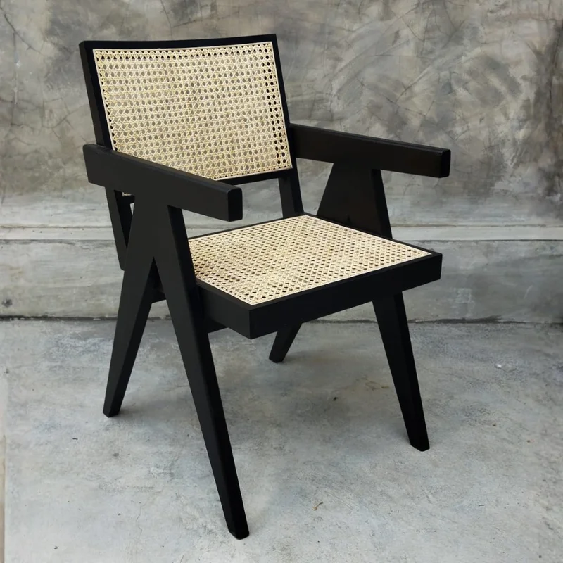 Silla de Teca Negra y Telar Ana | Casakos en Negro - Butacas, banquetas y puffs, Uruguay | Casakos, vista 5