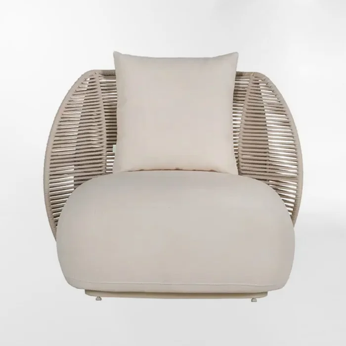 POLTRONA DE EXTERIOR PERLAGE BEIGE en Blanco - Butacas, banquetas y puffs, Uruguay | Viasono, vista 3