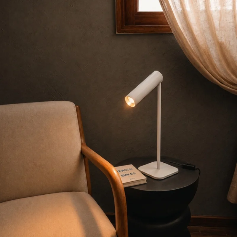 Luminaria De Mesa Venice Blanca en Blanco - Lámparas de mesa, Uruguay | Serlux, vista 4