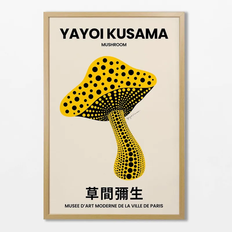 Yayoi Kusama - Mushroom en Amarillo - Láminas, Uruguay | La Cuadrería