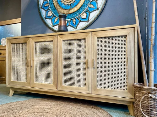 Aparador Bargueño Madera Maciza Esterilla 180x85x38 - Ozark A Eleccion en Madera natural - Aparadores y recibidores, Uruguay | Ozark Home, vista 6
