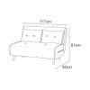 Sofa Cama Plaza Y Media Plegable Tela Patas De Madera en Gris - Sillones y sofás, Uruguay | Soy Hogar, vista 7 de 10