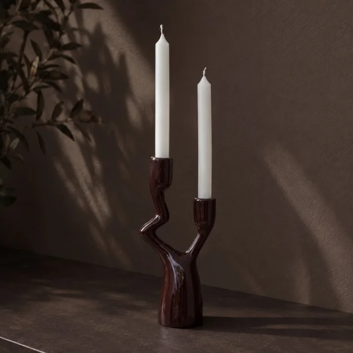 Candelabro Adora en Marrón - Decoración, Uruguay | Aihaus