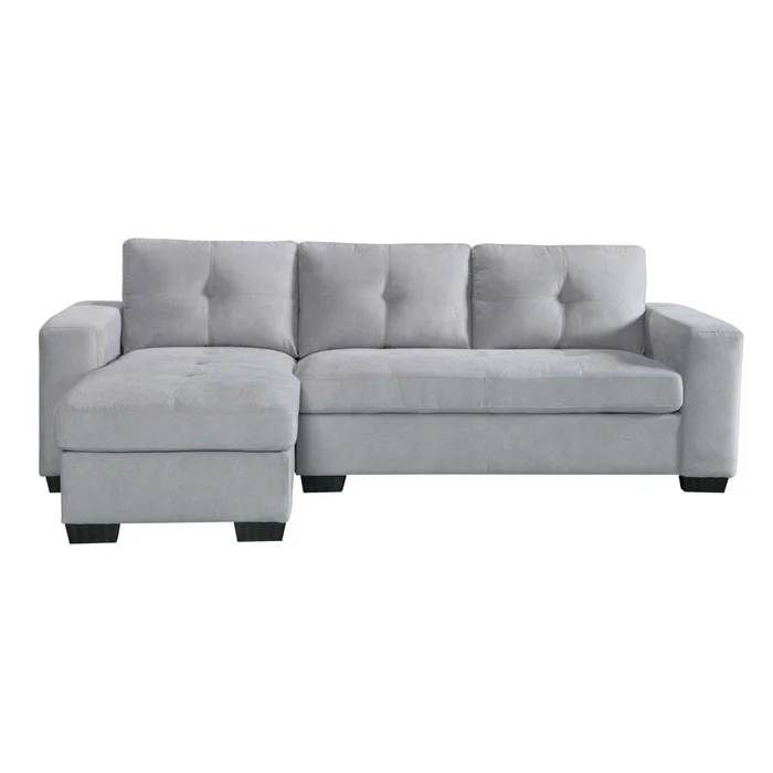 Sofá C/chaise Más De 4 Cuerpos Tela Gris Detroit en Gris - Sillones y sofás, Uruguay | Divino, vista 2