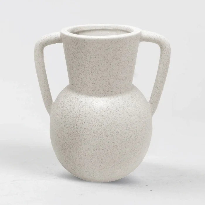 FLORERO CERAMICA 14x11x15CM ANFORA BLANCO en Blanco - Jarrones, Uruguay | Koz, vista 3