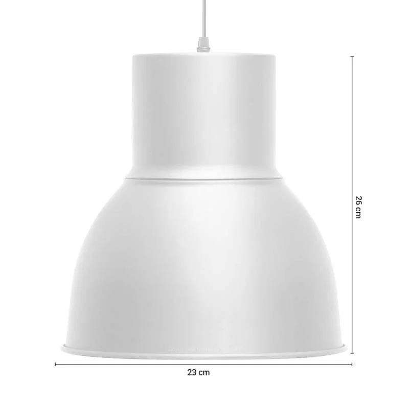 Lámpara Colgante Iron Mini Blanco ø 23 cm en Negro - Lámparas colgantes, Uruguay | Serlux, vista 5