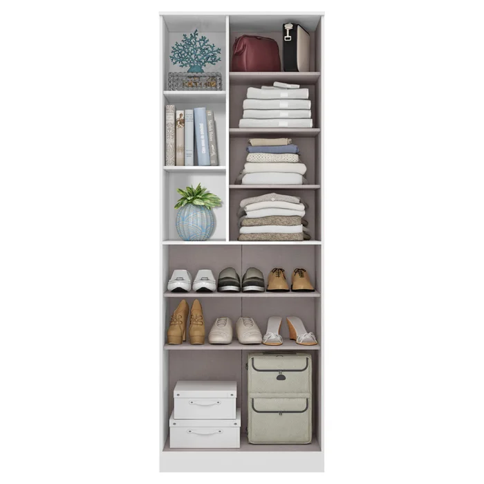 Multiuso Organizador Zapatera Lince 2 Puertas 7 Estantes con Nichos - Blanco en Blanco - Roperos y placares, Uruguay | Mulata, vista 3