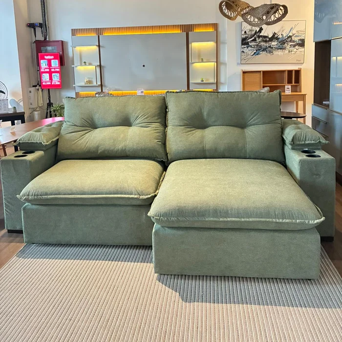 Sofa Zandon 260CM - Retractil/Reclinable en Lino Arena A085 - Sillones y sofás, Uruguay | Balton, vista 21