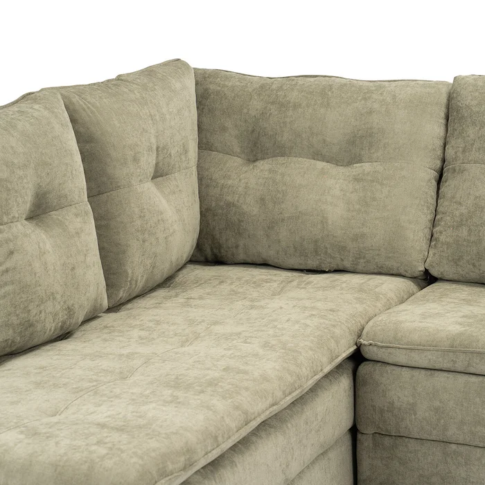 Sillon 3 cuerpos con Chaise - Coimbra - Derecho Verde en Verde - Sillones y sofás, Uruguay | Rústico Hogar, vista 3