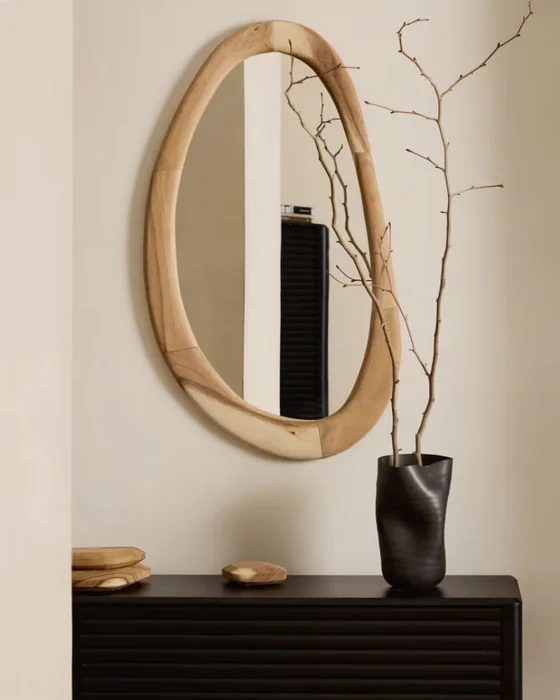 Espejo Selem de madera de mungur con acabado natural 60 x 107 cm en Madera natural - Espejos, Uruguay | Kavehome, vista 2