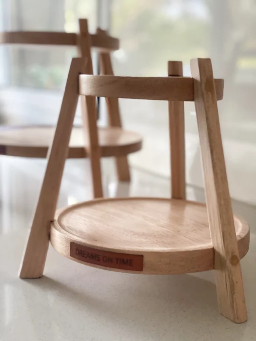 Mini torre de madera para mesas – doble plato en Madera natural - Decoración, Uruguay | Dreams On Time, vista 12