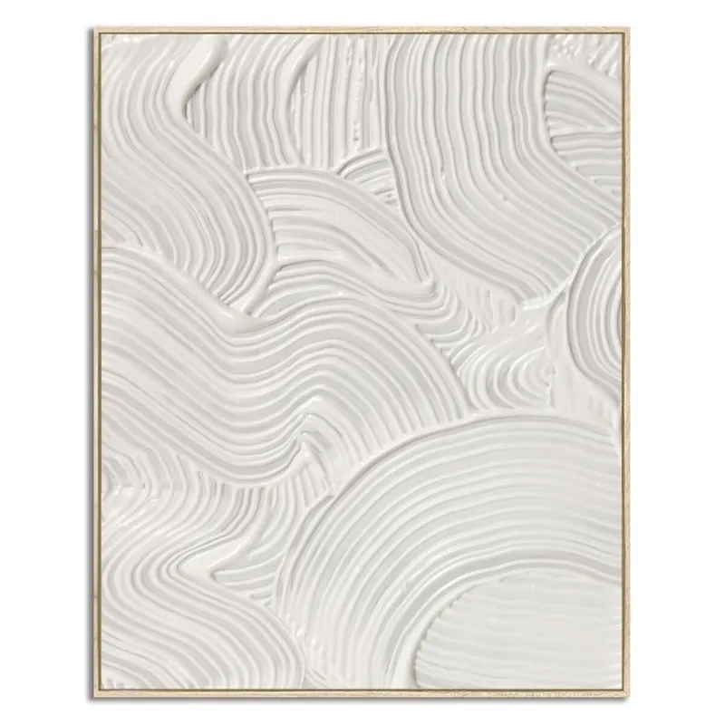 CUADRO CANVAS 40x50cm MARCO PINTURA LINEAS 2 en Blanco - Decoración de pared, Uruguay | Decohogar
